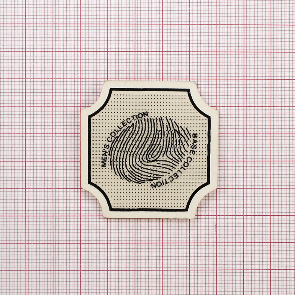 Лейба войлок, резина Отпечаток 5*5см крем, черный. Лейба Войлок, Ворс