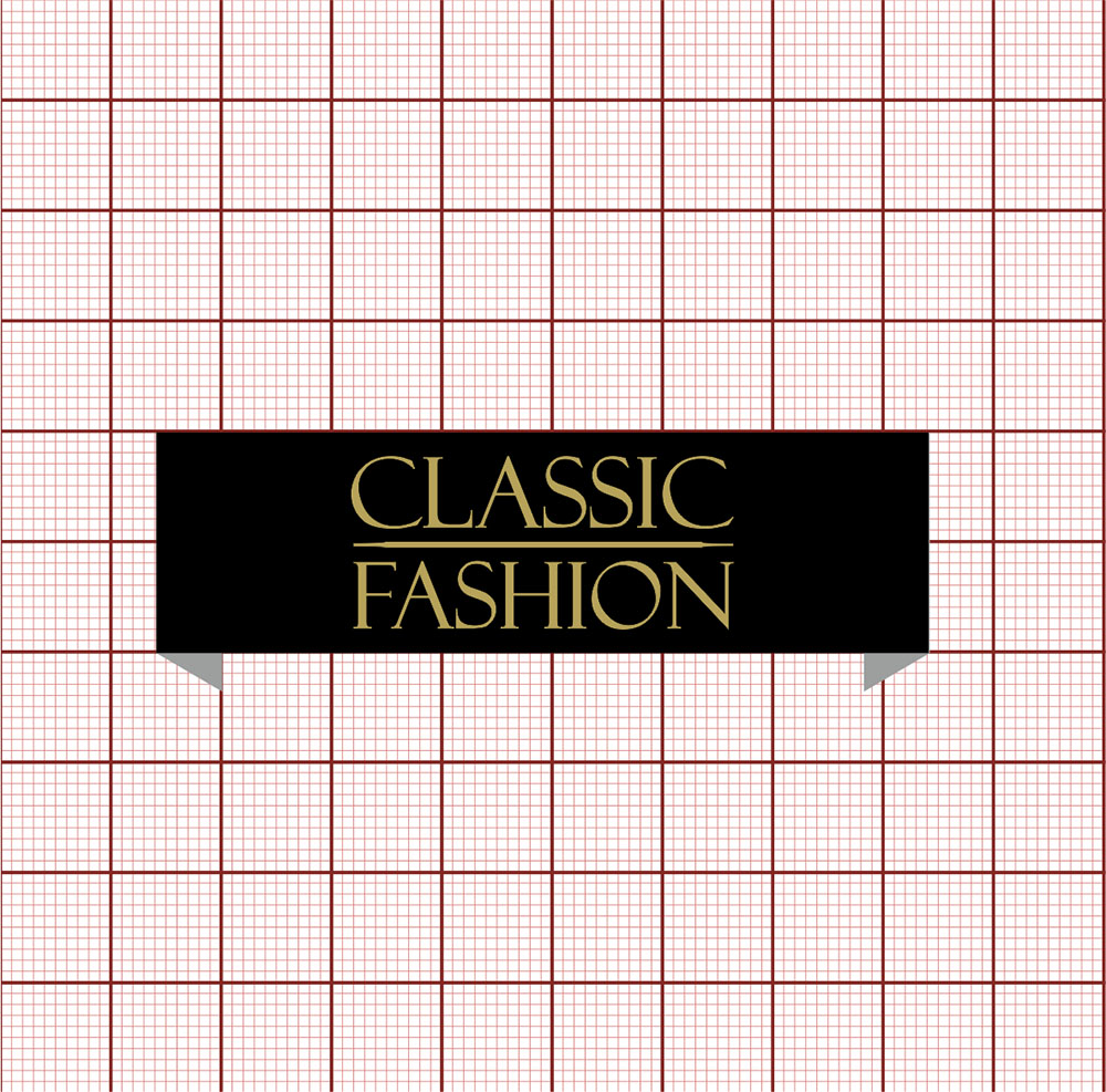 Этикетка тканевая вышитая Classic Fashion №8, 2*8см черная, золото ацетат /Ye 70 atki/, шт. Вышивка / этикетка тканевая