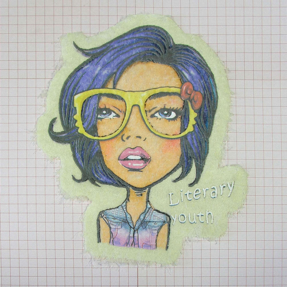 Аппликация пришивная Am6043 Literary youth 22,5*27см цветная, шт. Аппликации Пришивные Постер