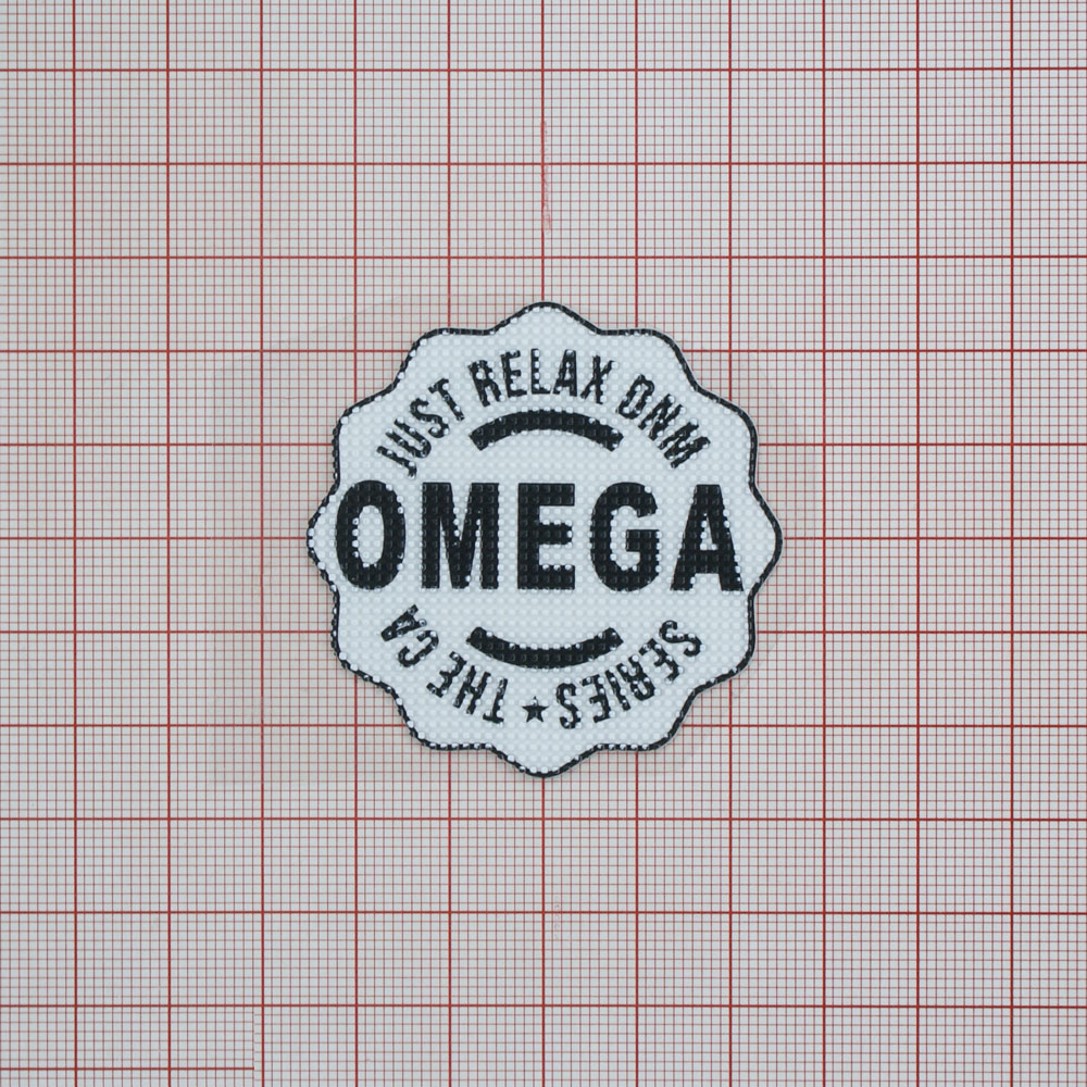 Аппликация клеевая резиновая OMEGA 5*5см черный, белый, шт. Аппликации клеевые Резина, Силикон