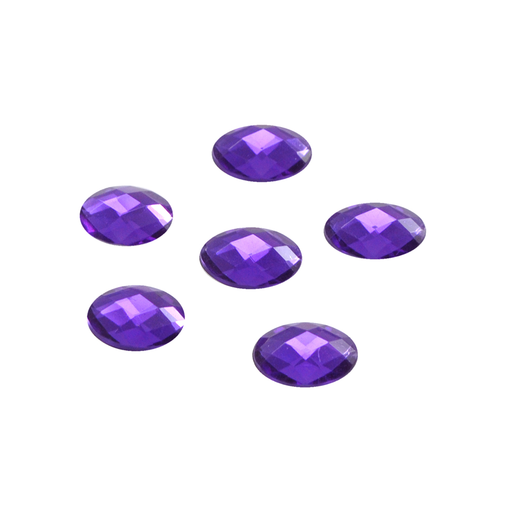 Стразы Д на клей, овал 8*10мм темн-сирень 5, 1тыс.шт. Стразы на клей