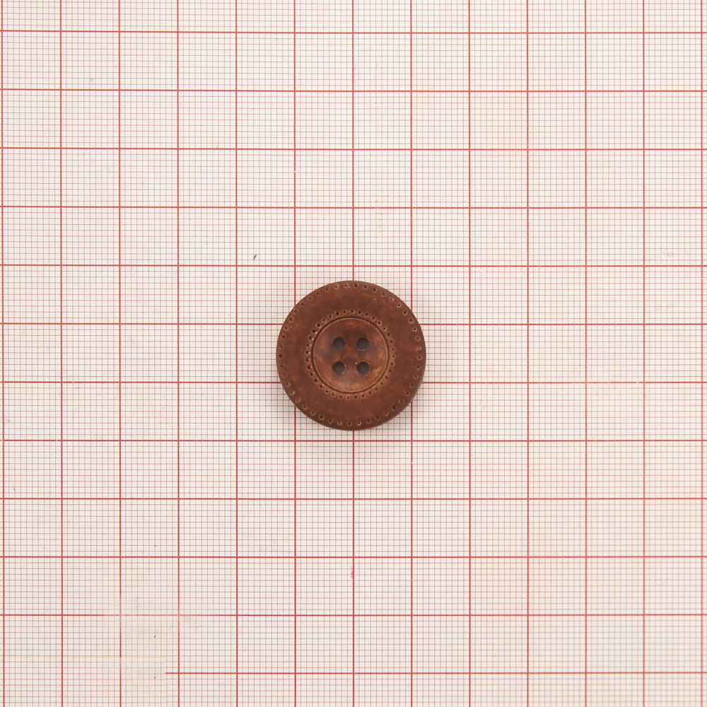 Пуговица ВР-35-40 коричневая. Пуговица пластмассовая