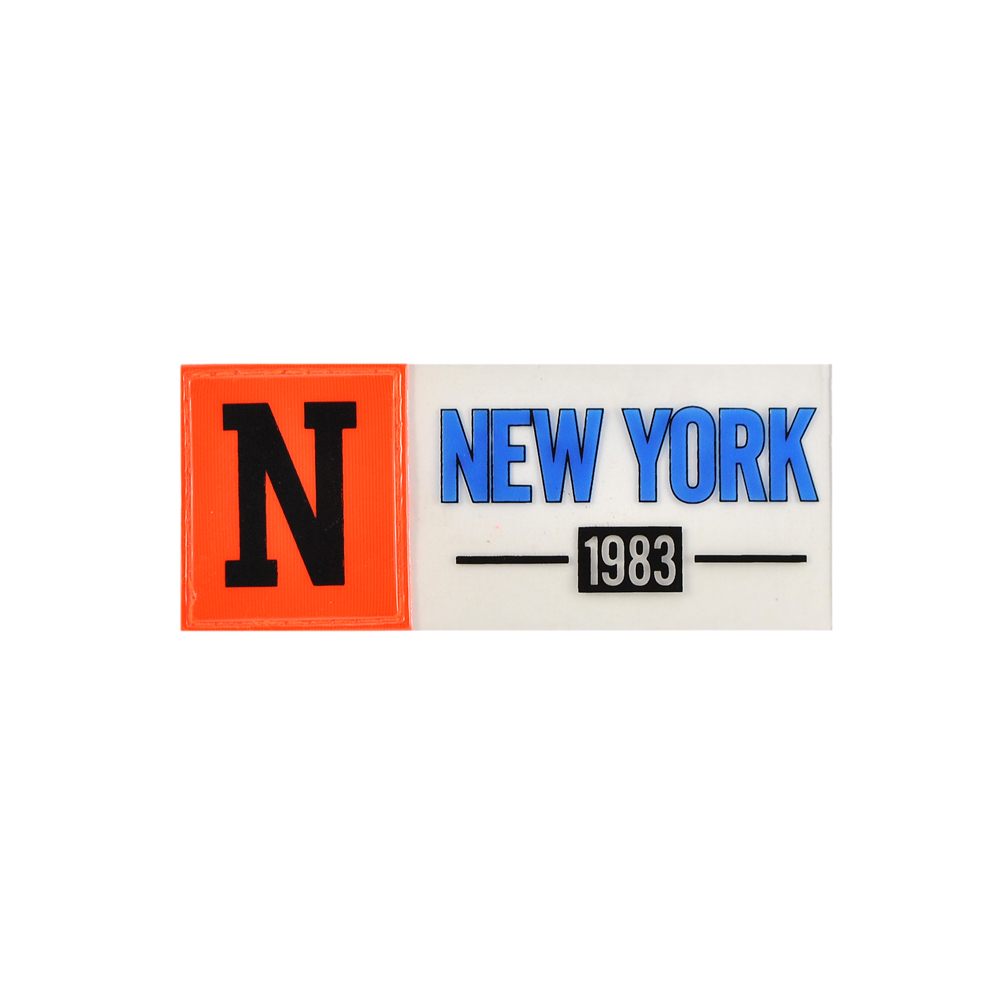 Лейба клеенка NEW YORK 1983, 9,5*4см, черный, красный, синий, прозрачный, шт. Лейба Клеенка