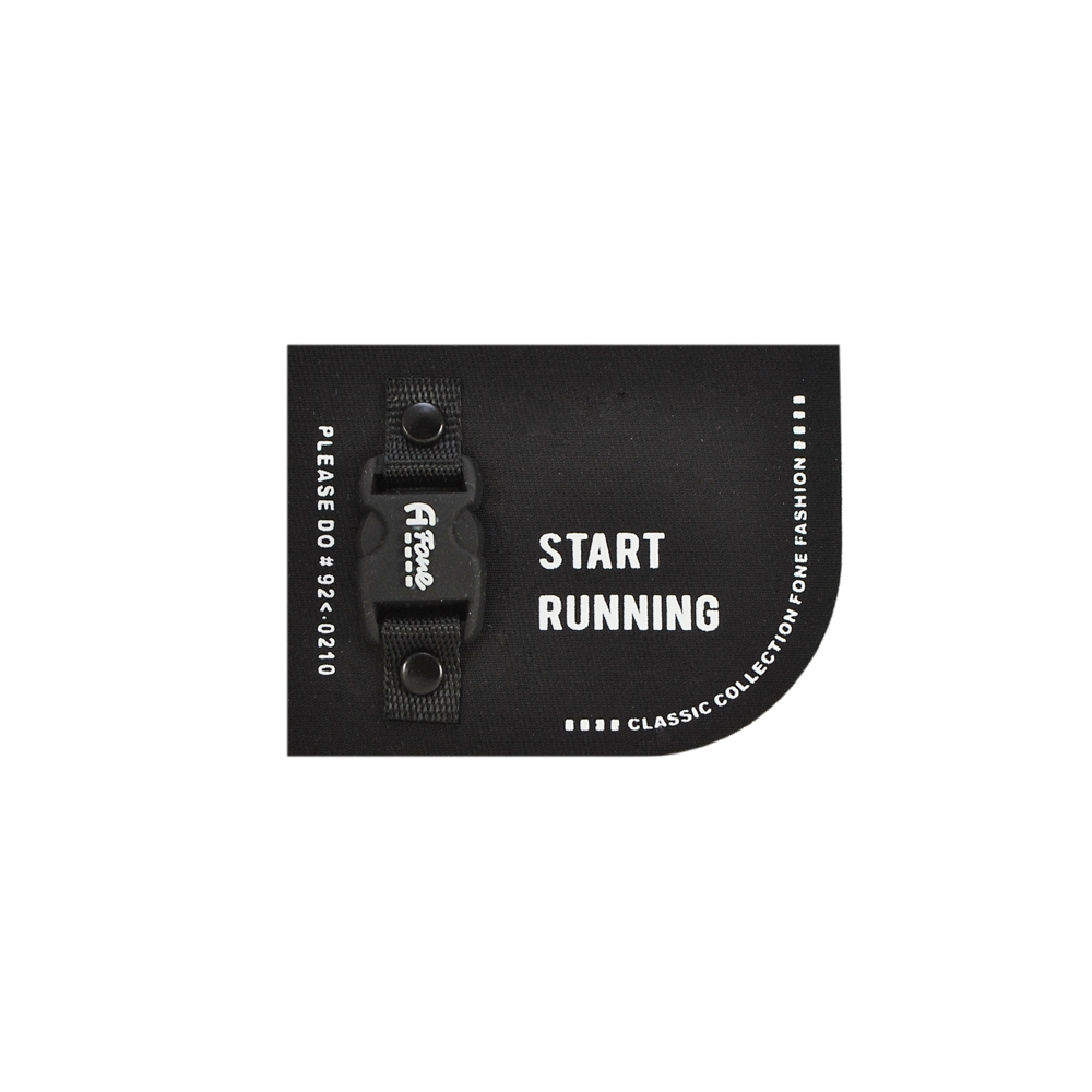 Лейба тканевая START RUNNING, 7,5*5,5см, черный, белый, шт. Лейба Ткань
