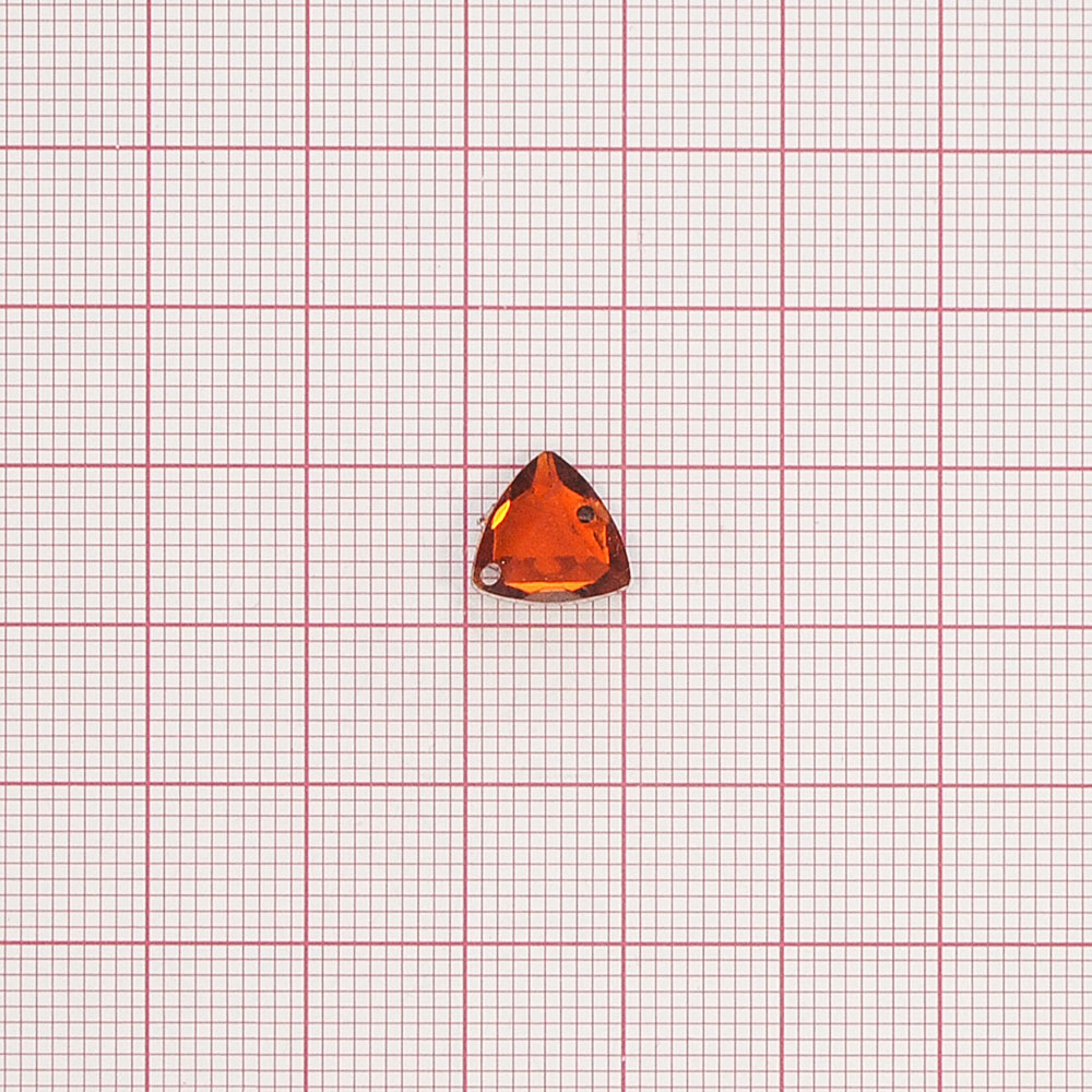 Стразы Д пришивн. треуг 10*10мм темно-оранжев. 8, 1тыс.шт. Стразы пришивные