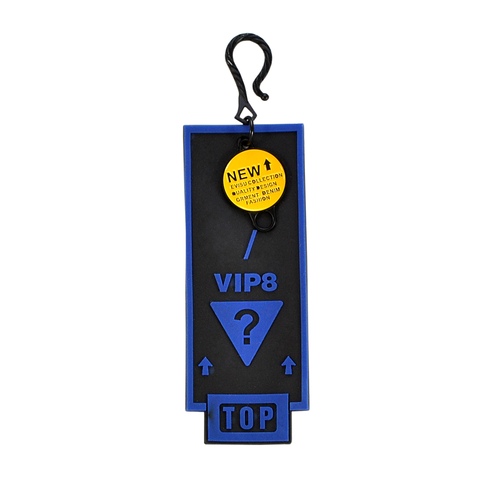 Подвеска резиновая VIP8, 4*13,5см, черный, желтый, синий, шт. Подвески