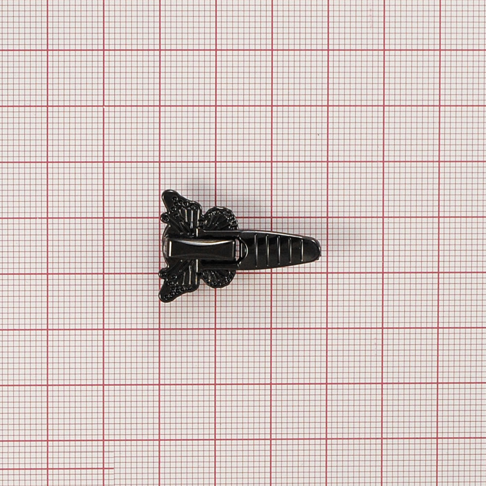 Бегунок металл №5 с подвеской 30*8мм, Бабочка, блек никель, шт. Бегунок