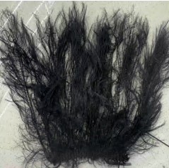 Бахрома под перья, черный, ярд. Перья