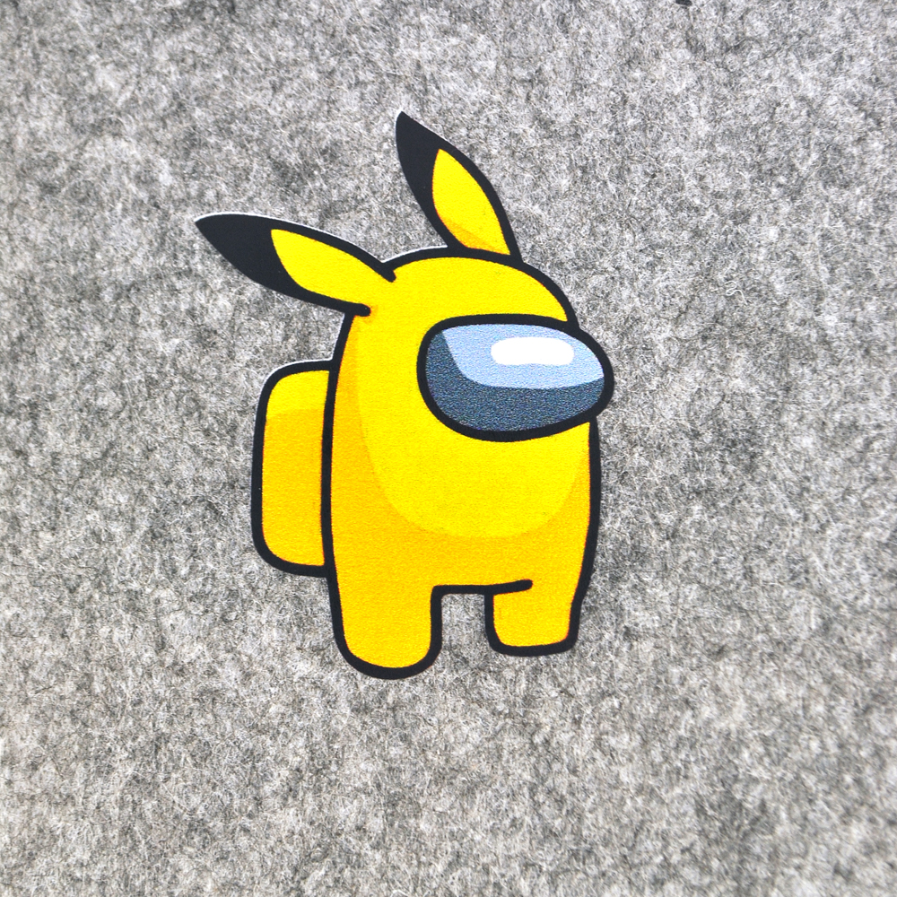 Термотрансфер DTF, Among Us Pikachu, 7,5*5см, шт. Термотрансфер