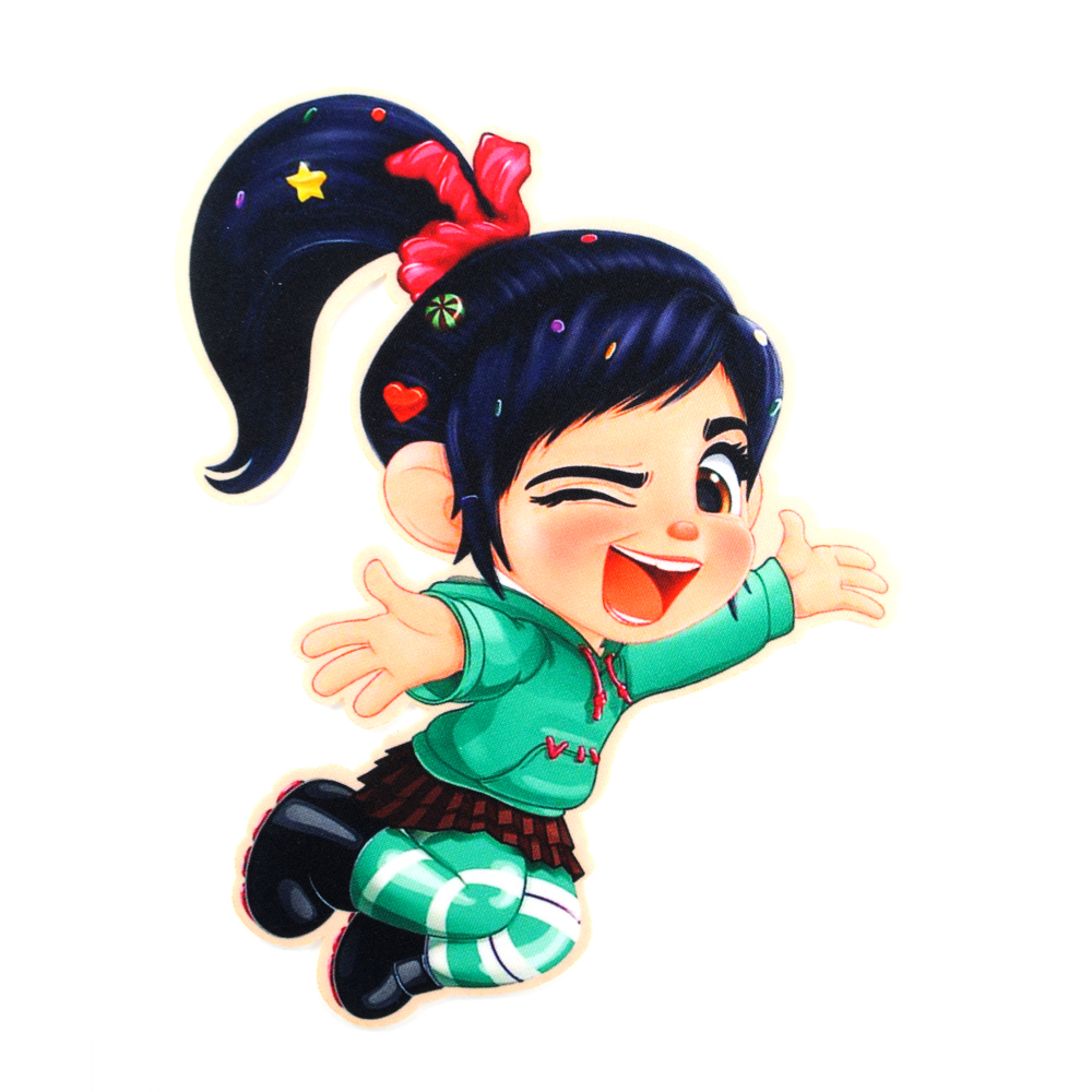 Аппликация клеевая Девочка в прыжке, 20*16см, /дайвинг/, шт. Аппликация клеевая