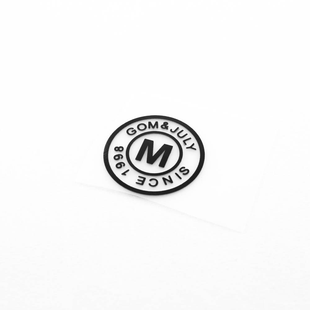 Термоаппликация резиновая прозрачная GOM & JULY 30мм круглая, черный рисунок, шт. Термопереводки Резиновые, Термопленка