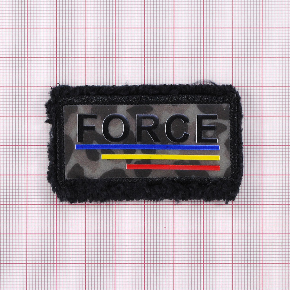 Лейба кожзам с окантовкой FORCE 4*6,5, черный, серый, желтый, красный, синий, шт. Лейба Кожзам