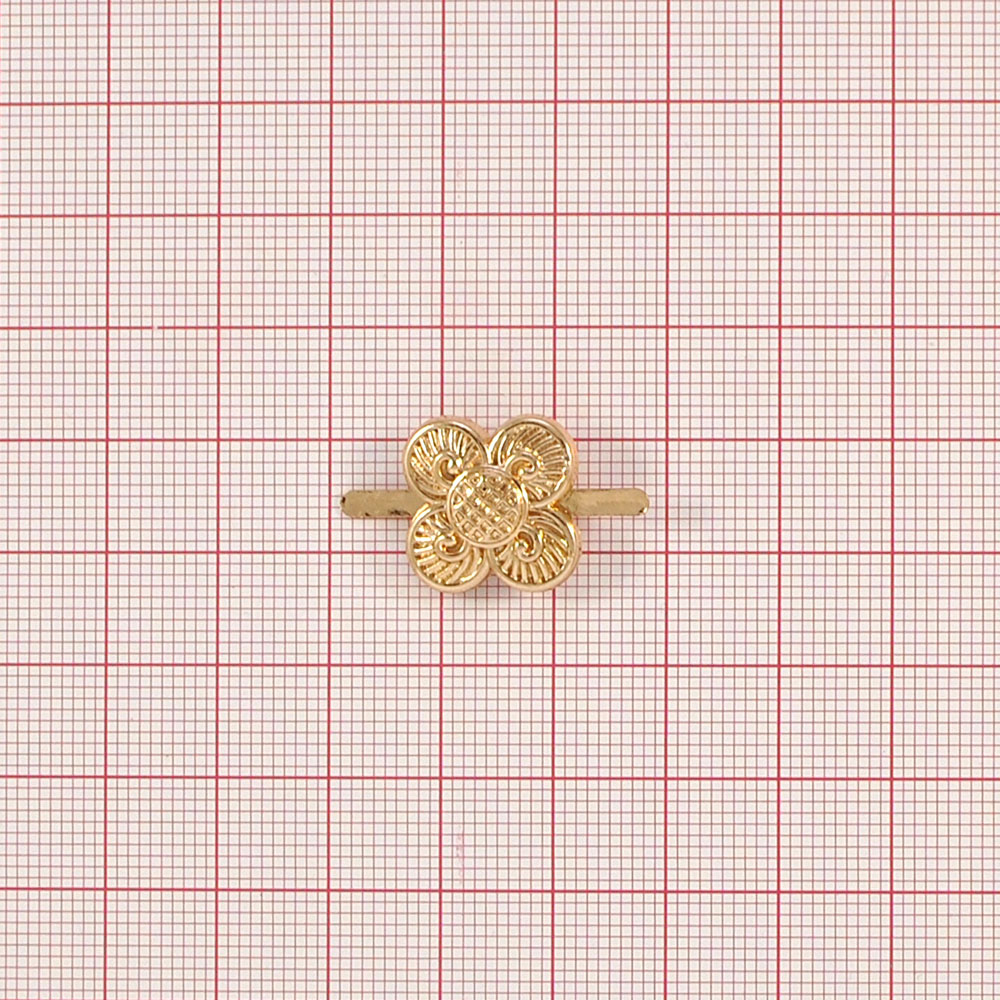 Краб металл 6634 Цветок4 16мм GOLD, шт. Крабы Металл Цветы, Жуки