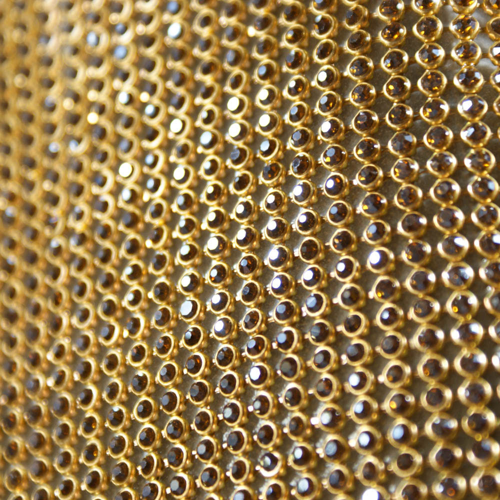 Стразы полотно клеевые №4а сетка золото, топаз камни 3мм 45*120, 1лист. Полотна из страз