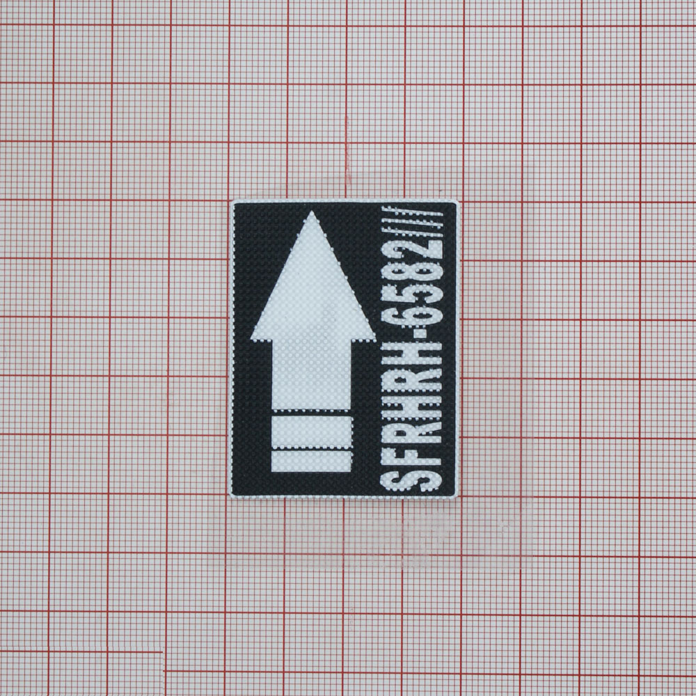 Аппликация клеевая резиновая SFRHRH-6582 5,4*4см черный, белый, шт. Аппликации клеевые Резина, Силикон