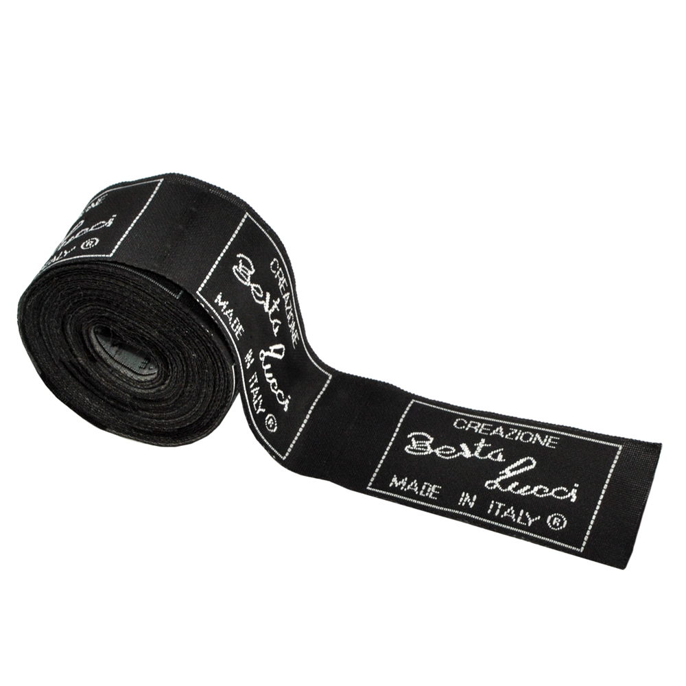 Этикетка тканевая вышитая Berto-Lucci № 3. Вышивка / этикетка тканевая