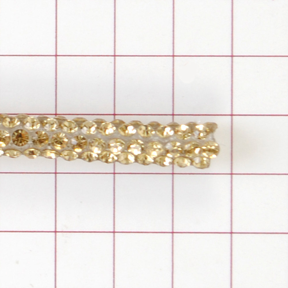 Шнур со стразами, SS5, 0,33см, светлое золото, ярд. Тесьма из страз