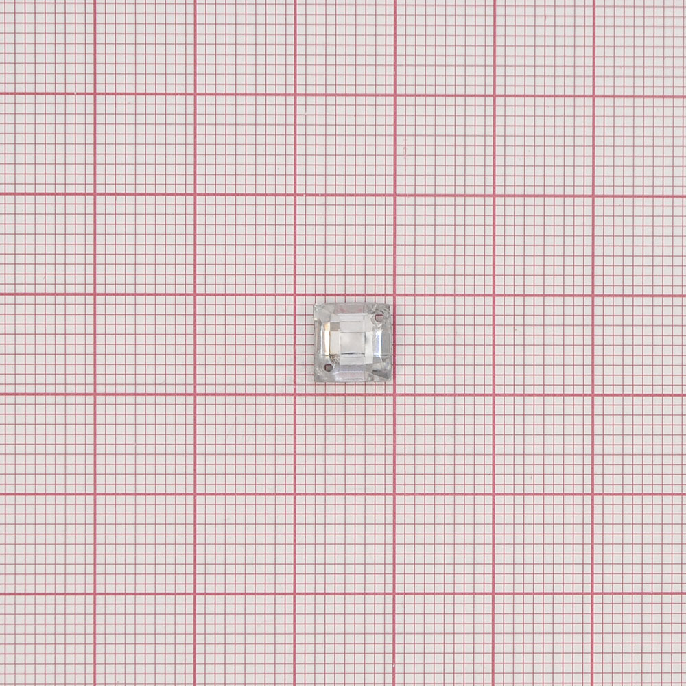 Стразы Д пришивн. квадрат 8*8мм бел.кристал 38, 1тыс.шт. Стразы пришивные