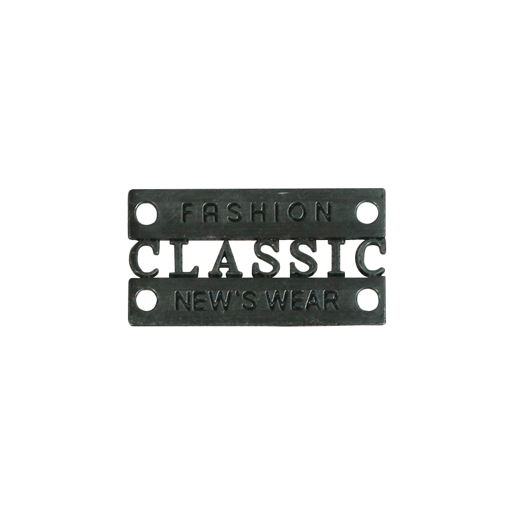 Лейба металл  CLASSIC fashion new's wear  old silver, шт. Лейба Металл