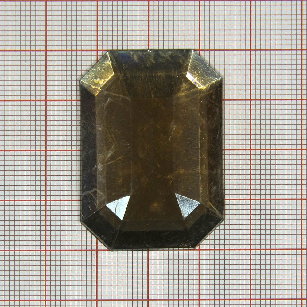 Стразы стеклянные на клей многранник (28*40мм) янтарный, 1тыс.шт. Стразы на клей