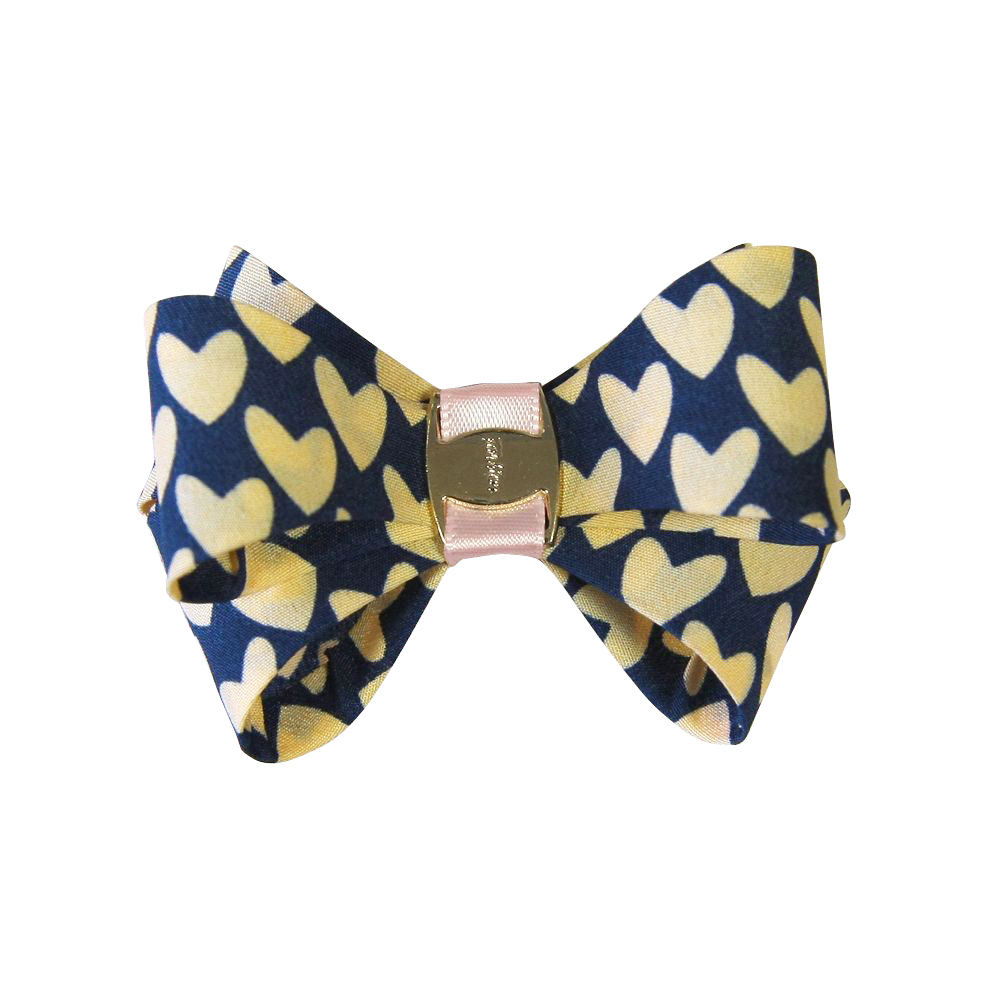 Аппликация декор обувная FF-044 сине-бежевый бантик Сердечки, шт. Аппликации Пришивные Цветы Банты