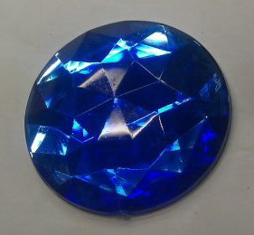 Стразы Д на клей, круг 30мм синий, 1тыс.шт. Стразы стекло до 1000-50 гросс