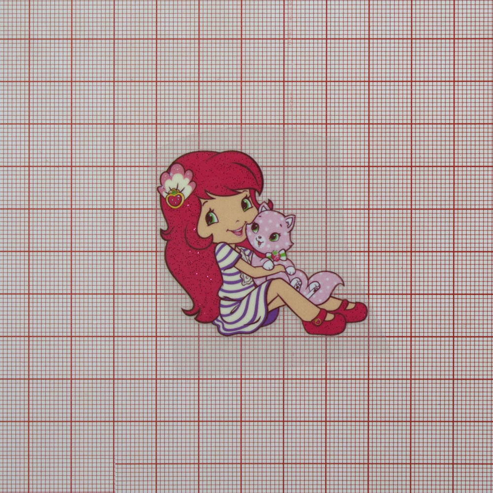 Термоаппликация Девочка с котом 5,3*4,5см, шт. Термопереводки Детские