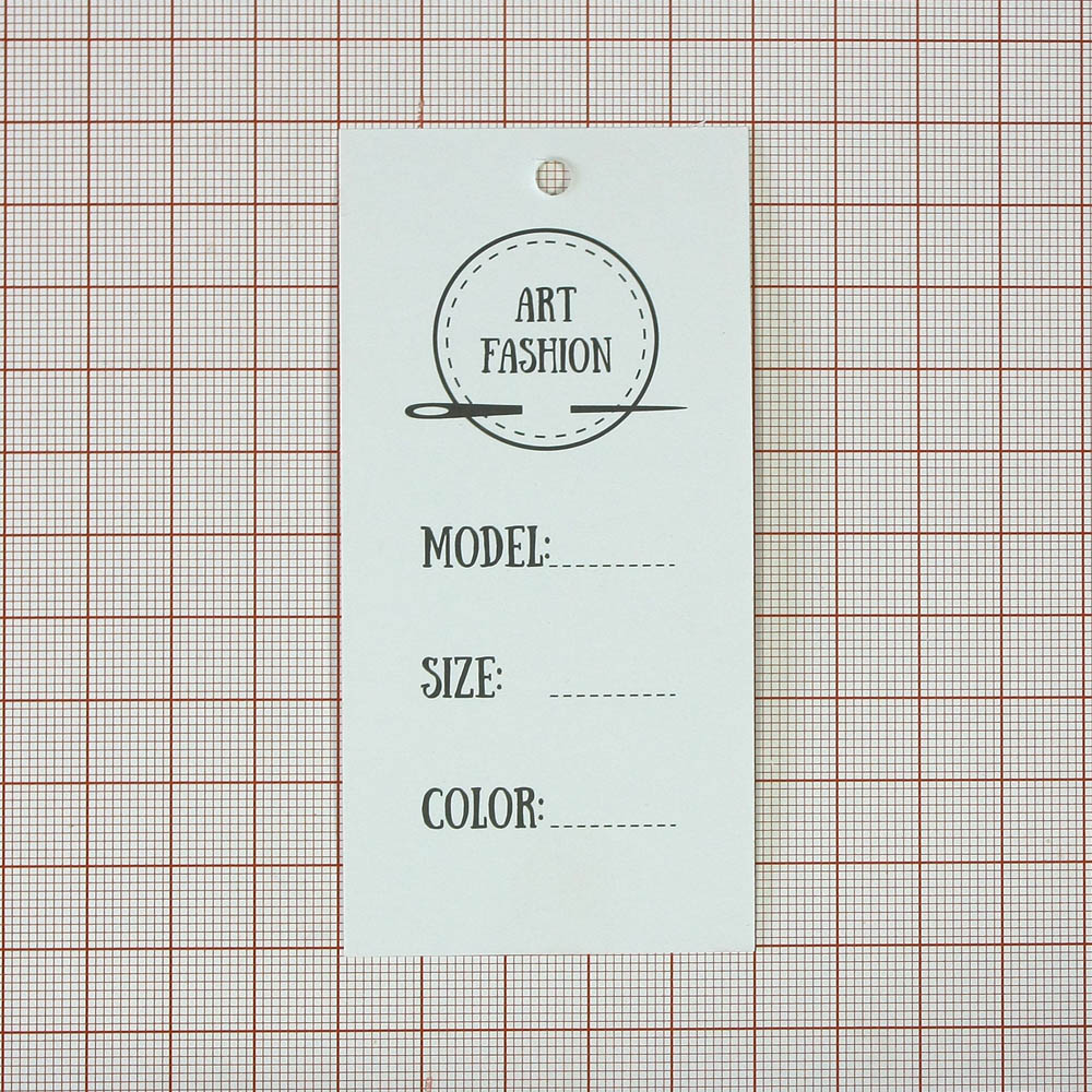 Этикетка бумажная Art Fashion Круг с одеждой 50*100мм, шт. Этикетка бумага