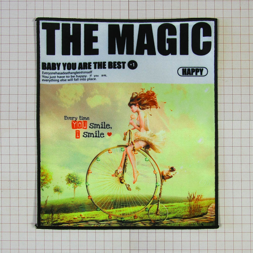 Аппликация пришивная Magic вело-девочка 21*24,5см цветной рисунок, шт. Аппликации Пришивные Постер