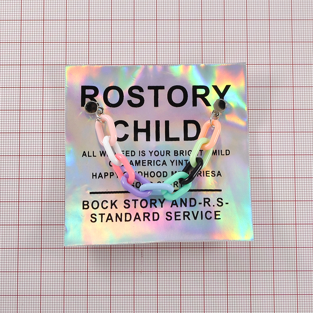 Лейба голографическая с радужной цепочкой Rostory Child, 8*8см, хамелеон , шт. Лейба Голограмма