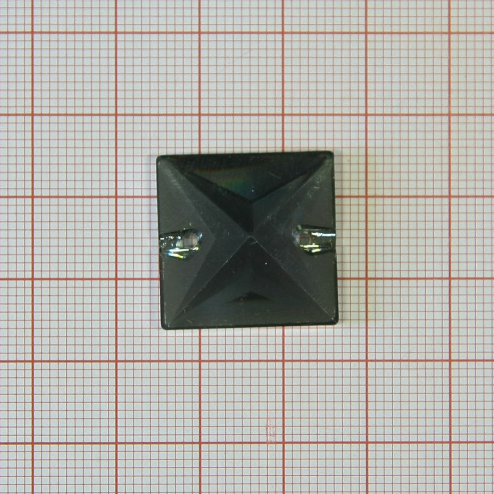 Стразы пришивные квадрат 21мм серый Кристалл, шт. Стразы пришивные