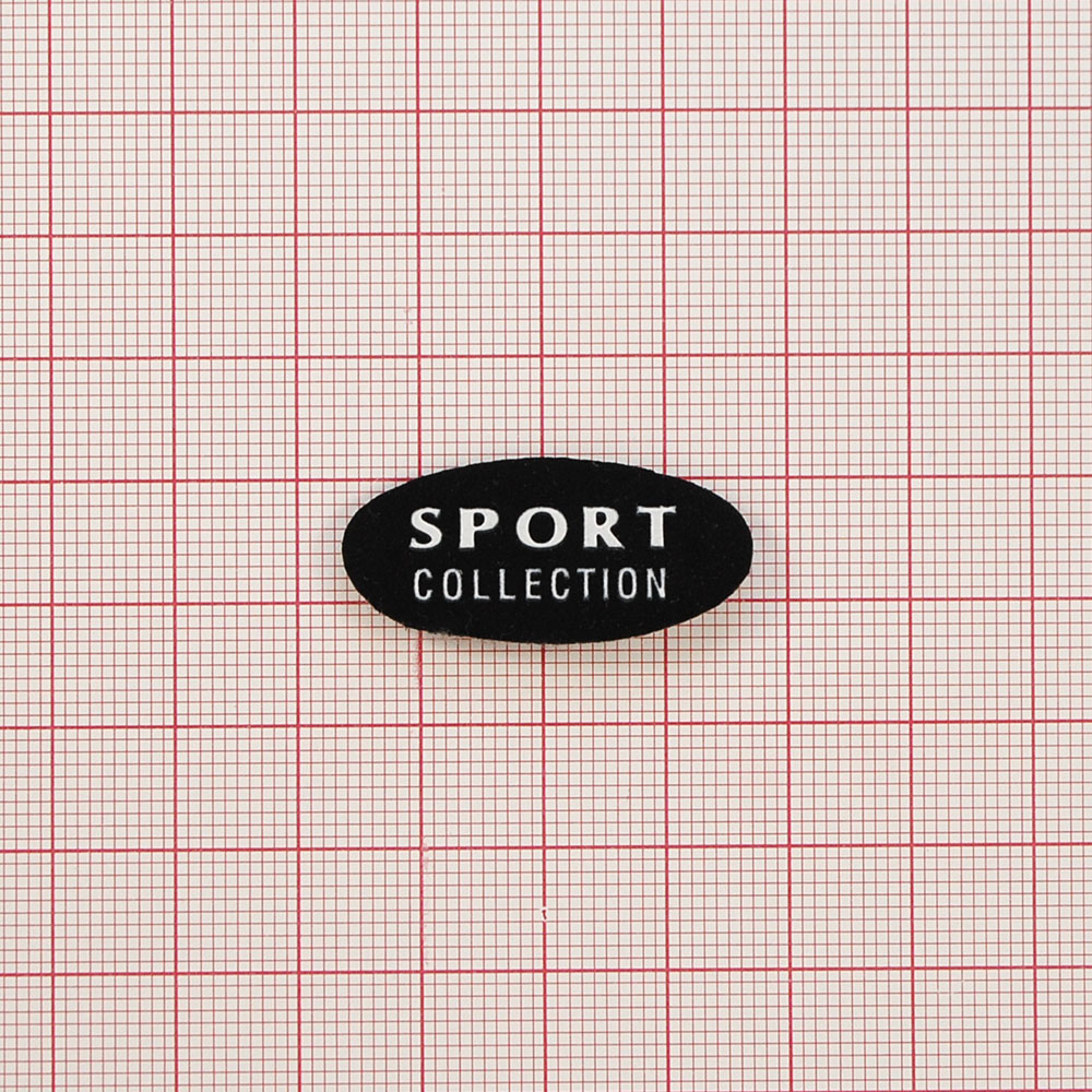 Лейба резиновая № 382а Sport Coll. 32мм /овал, белый лого. Лейба Резина