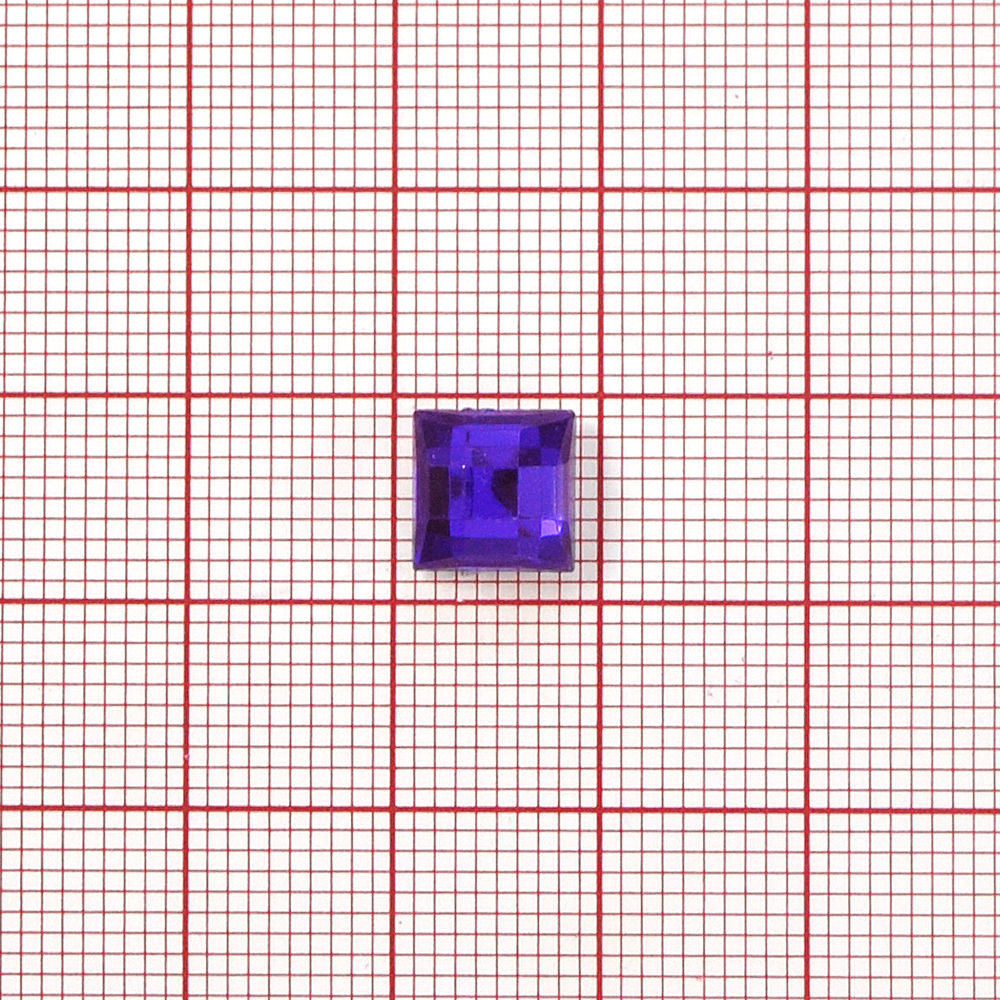Стразы Д на клей, квадрат 8*8мм фиолетов 22, 1тыс.шт. Стразы на клей
