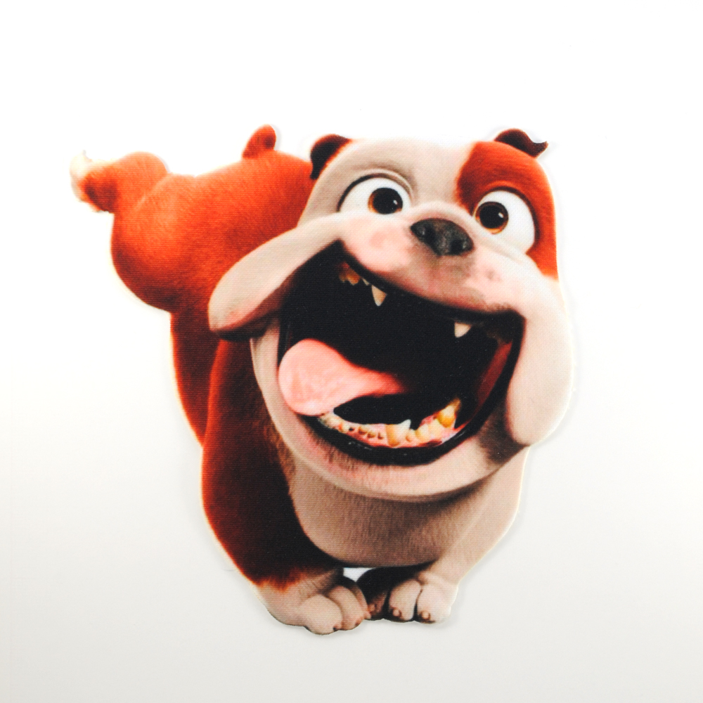 Аппликация клеевая Бульдог с язычком 14*14см/дайвинг/шт. Аппликация клеевая