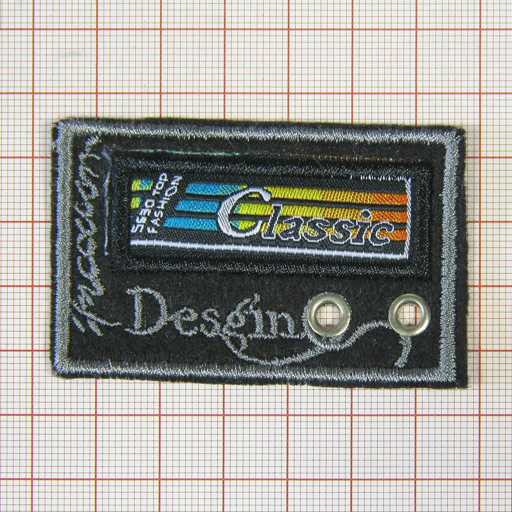 Лейба тк. Classic 60*40мм черная  шт. Лейба Ткань