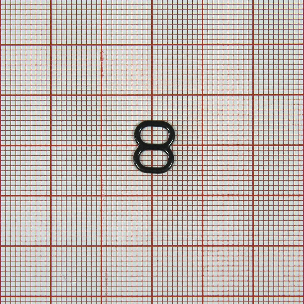 Перетяжка бельевая металл А806 черная 6*5,8мм (внутр.), 9*9мм (внешн.), 1т.шт, уп. Перетяжка бельевая