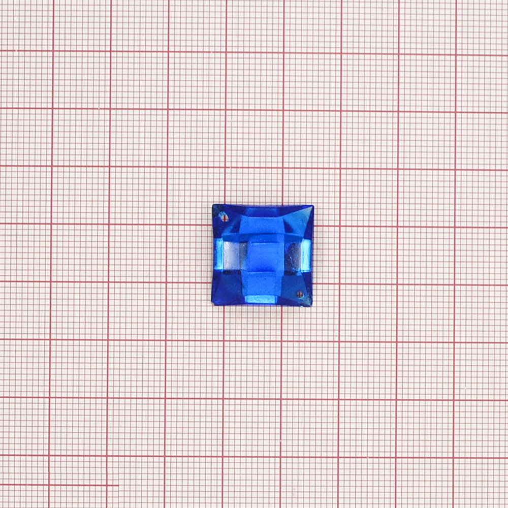 Стразы Д пришивн. квадрат 18*18мм темн-голубой 9, 1тыс.шт. Стразы пришивные