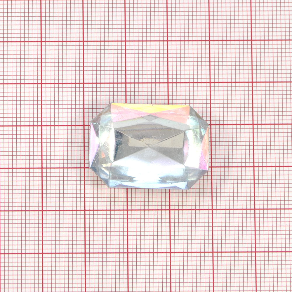 Стразы стеклянные на клей многранник плоский округлый низ (20*28мм) хамелеон, 1тыс.шт. Стразы на клей