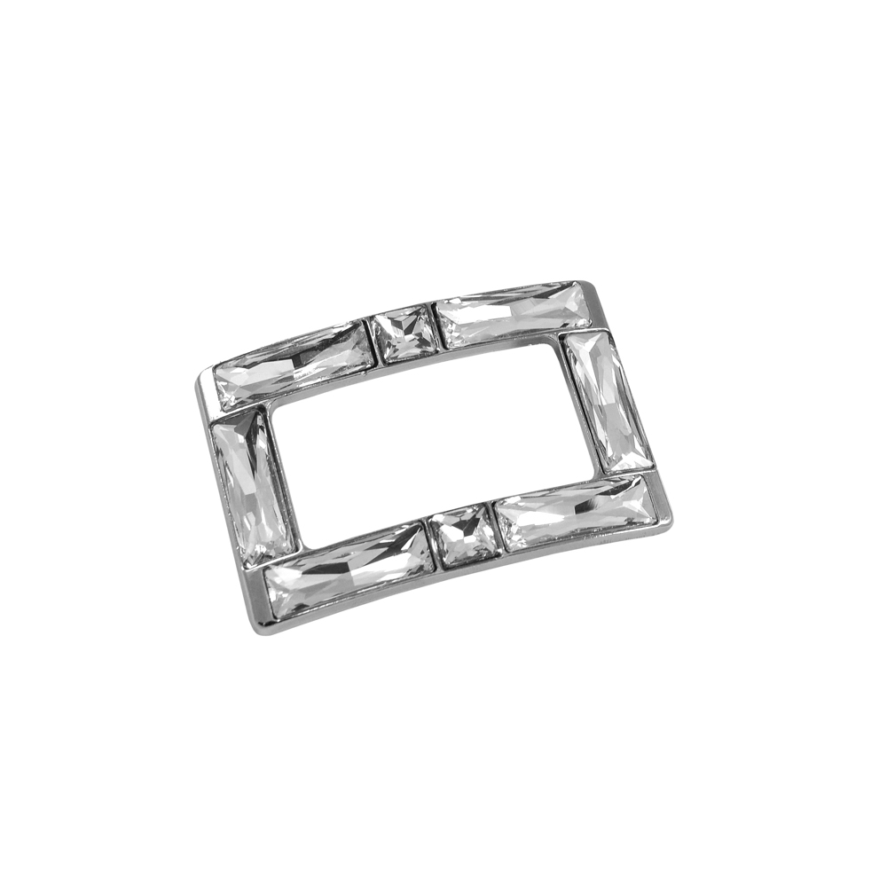 Краб металл Рамка Lego NIKEL, белые камни /65*45мм. Крабы Металл Геометрия Декор