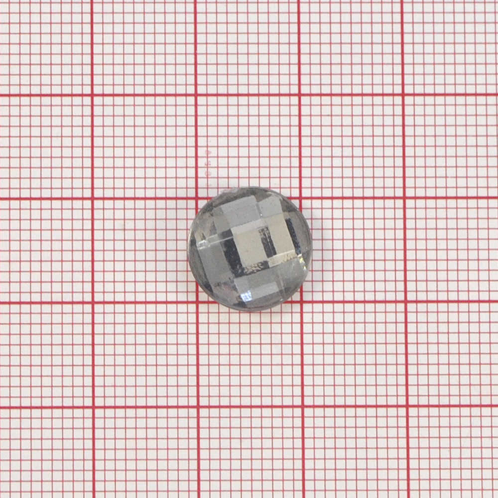 Стразы Д на клей, круг 12мм серый 6, 1тыс.шт. Стразы на клей