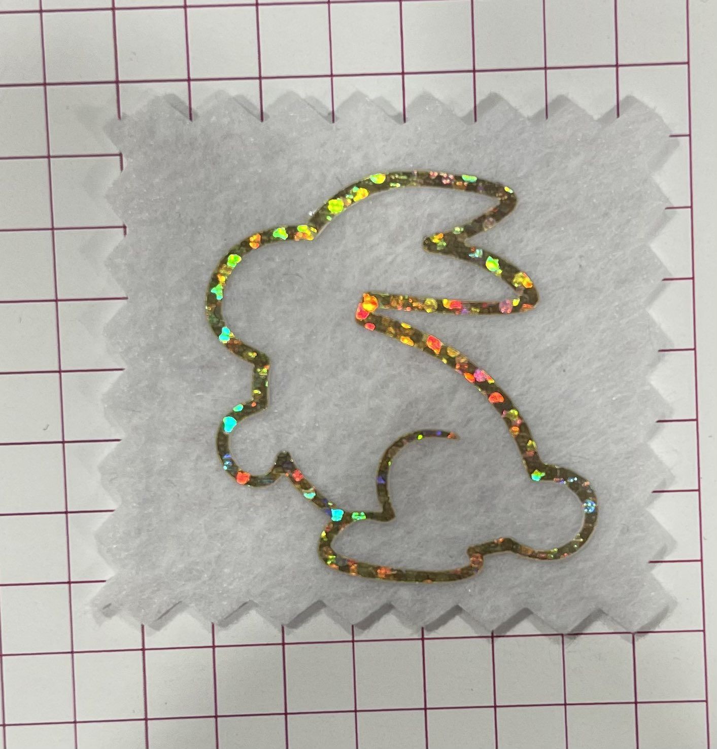 Аппликация, Заяц, 3*3см, лазер, плёнка 62339, шт. Термоаппликация плоттер/лазер