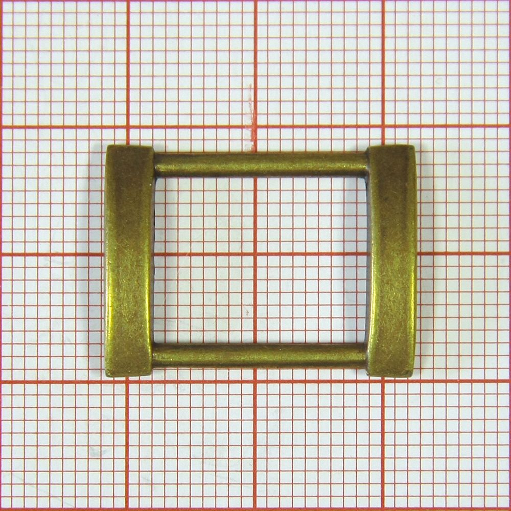 Перетяжка металлическая 1286 15мм рамка ANTIK brass . Пряжка, перетяжка