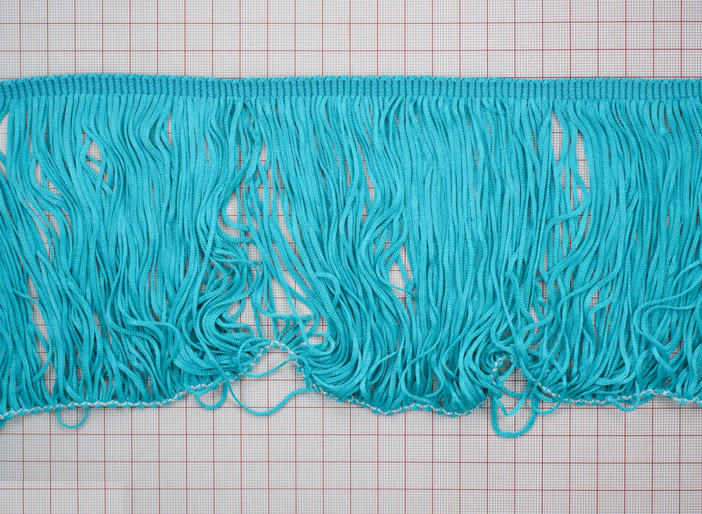 Бахрома нейлон 15см бирюза (jade)  м. Бахрома