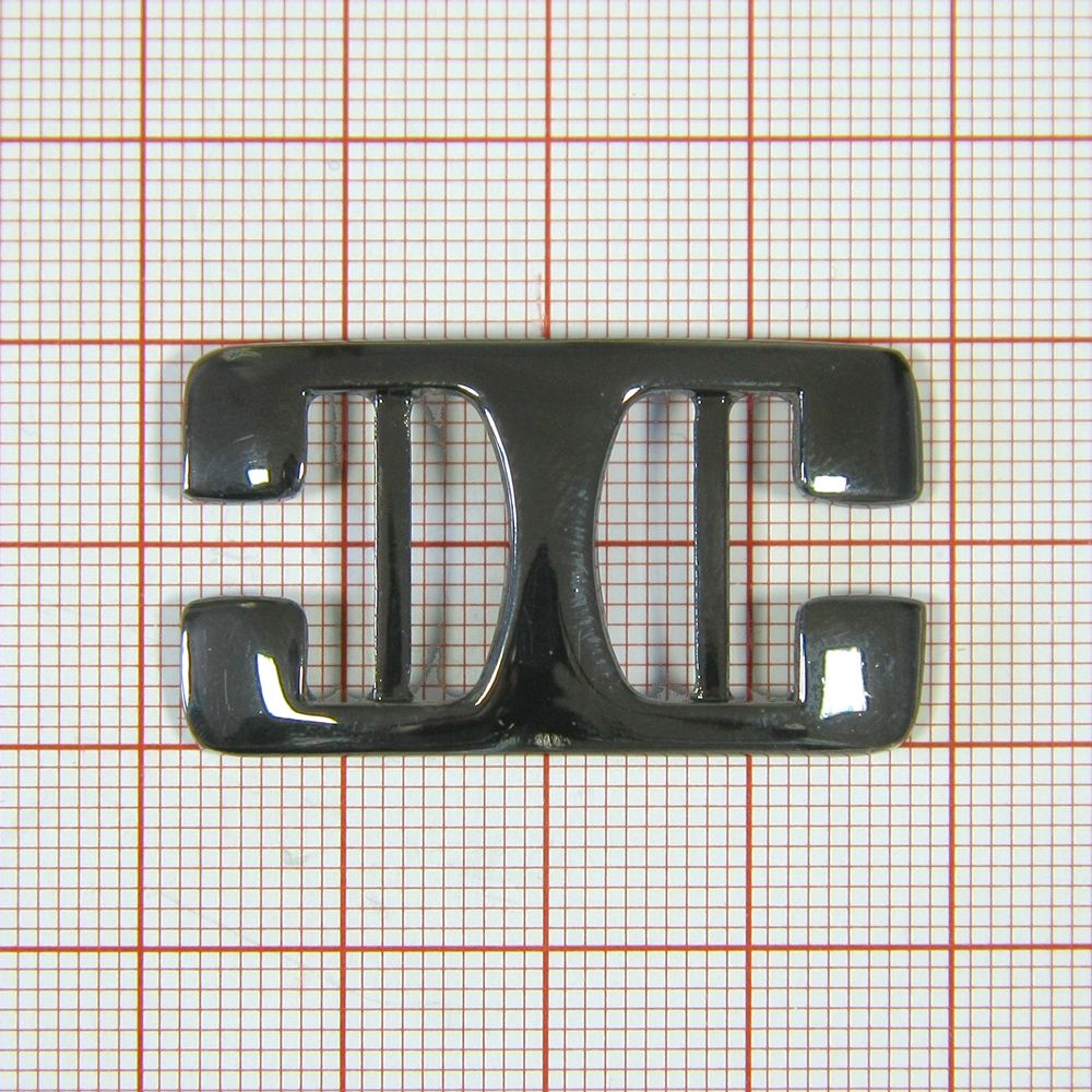 Перетяжка Х-зеркальный, BLACK NIKEL,  шт. Пряжка, перетяжка