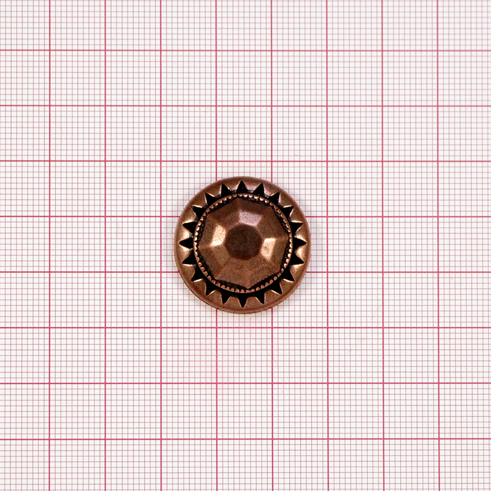 Пуговица TR-1058-40 Черепаха MEDN 24мм. Пуговица металлизированная