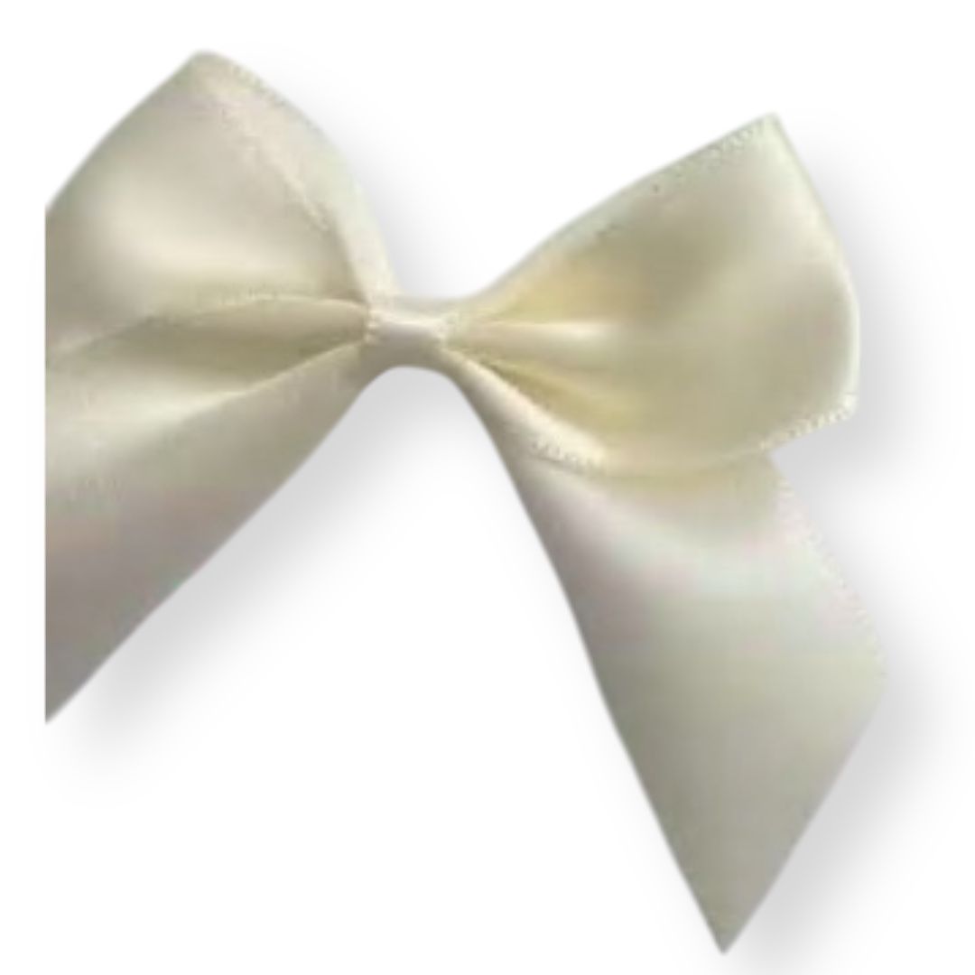 Аппликация тканевая пришивная Бант, 7см, молочный, шт. Аппликации Пришивные Цветы Банты