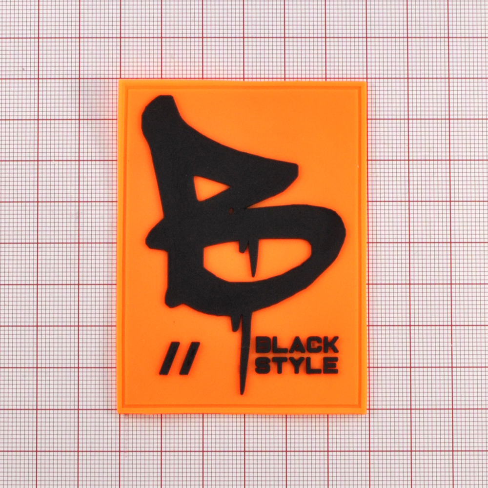 Лейба резиновая Black Style 6*8см, оранжевый, черный шт. Лейба Резина