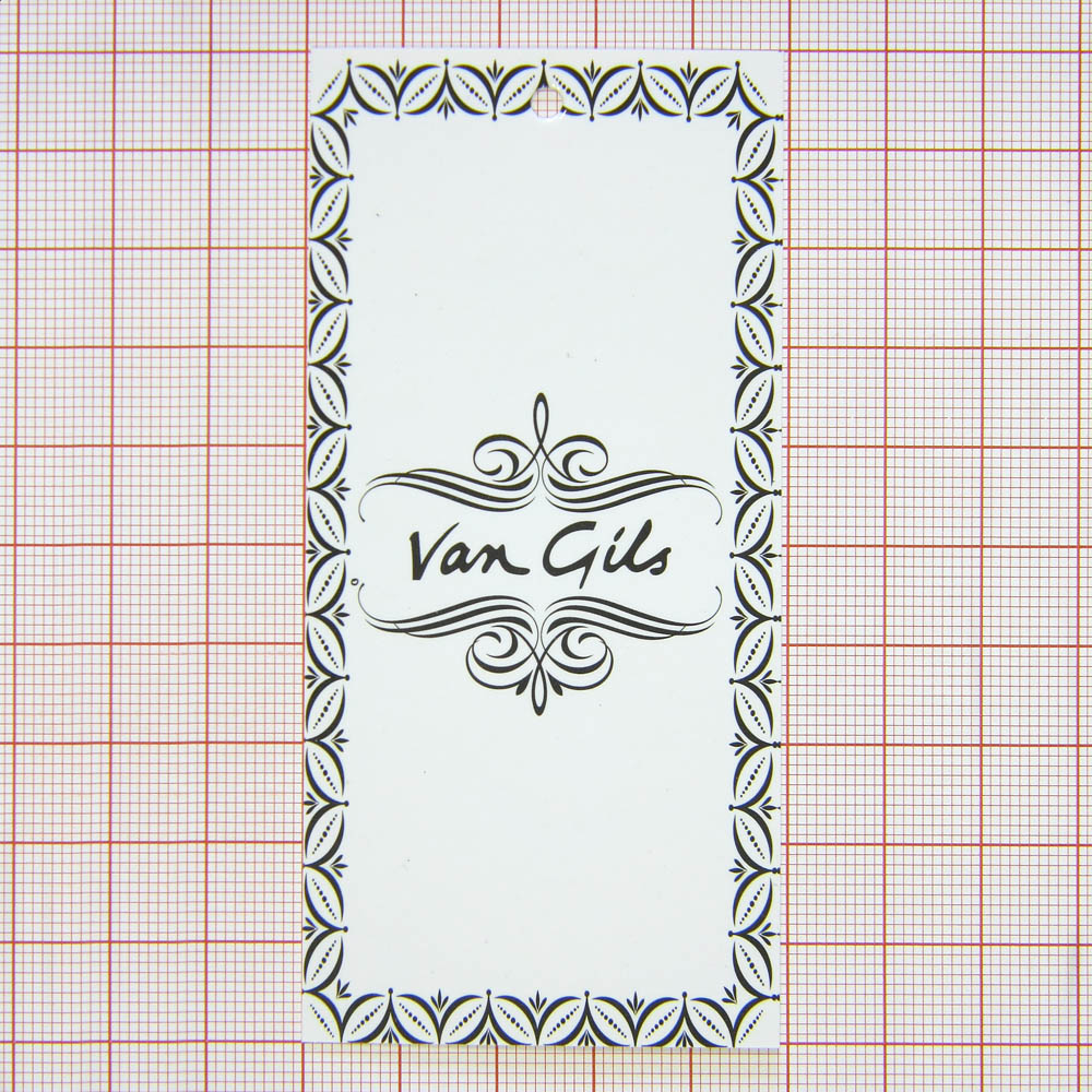 Этикетка бумажная Van Gils(белый)/ламинация/. Этикетка бумага