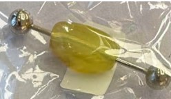 Булавка с бусиной, 5*0,8см, желто-коричневый, шт. Булавки