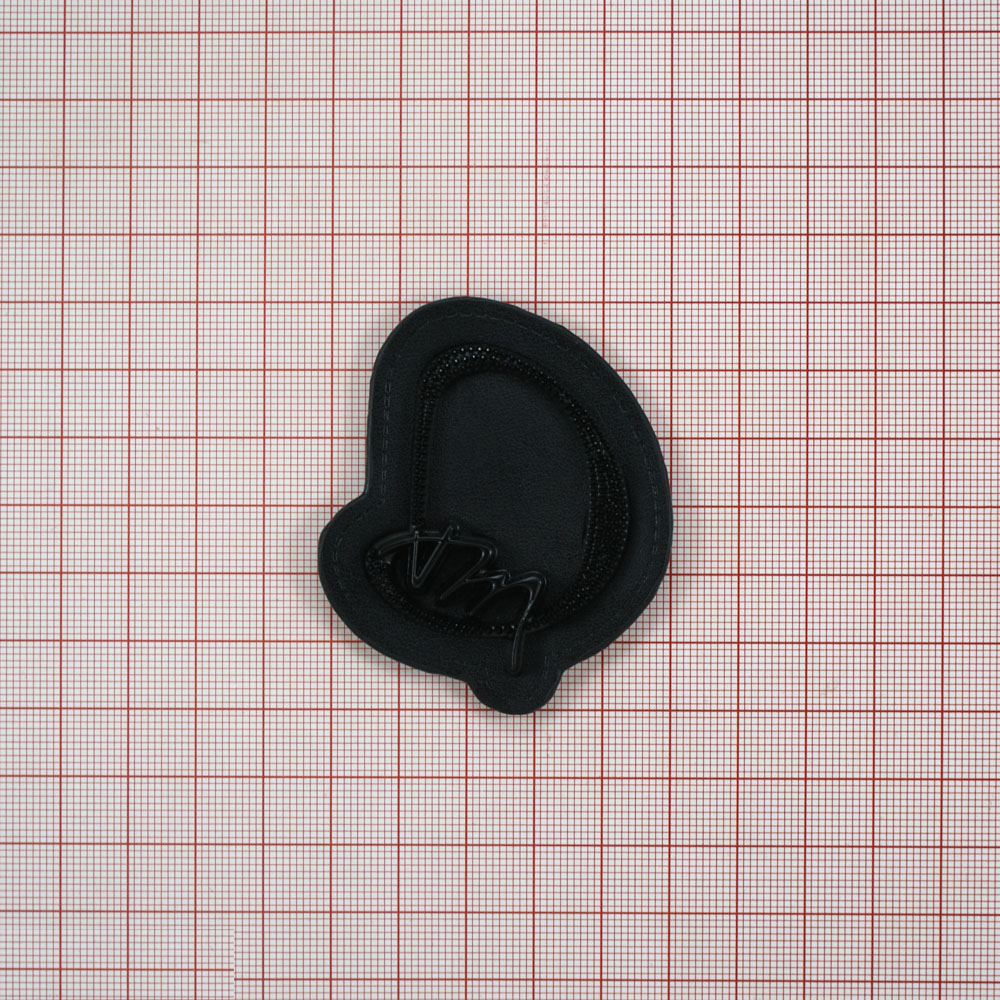 Лейба п/у, мет Яблоко 5,5*6,2см черный. Лейба Кожзам